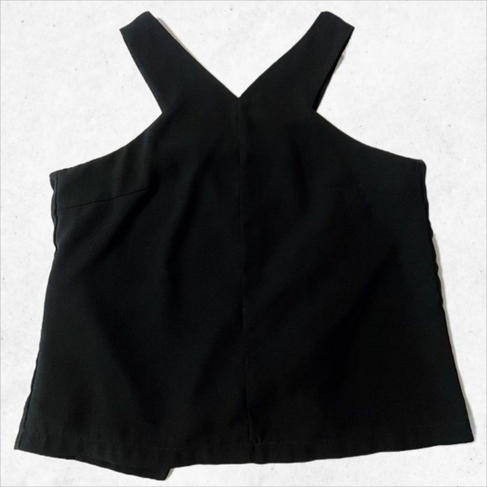 Sis Sis Women Size S‎ Black Halter Open Back Short Flowy Tank Top Sleeveless